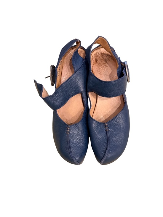 John Fluevog Shoes - John Fluvogue Navy blue Leather Mary Jane Slingback Shoes 9.5